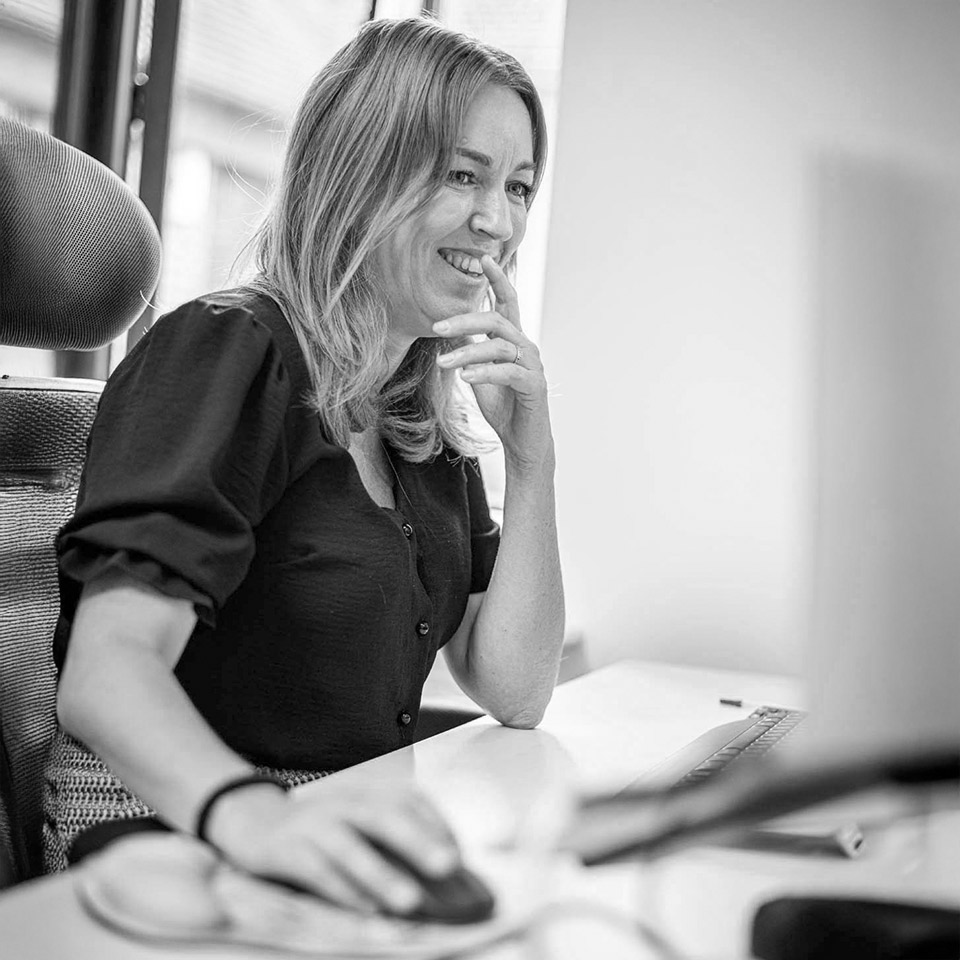 Finance Manager viewing our HR shield features on laptop